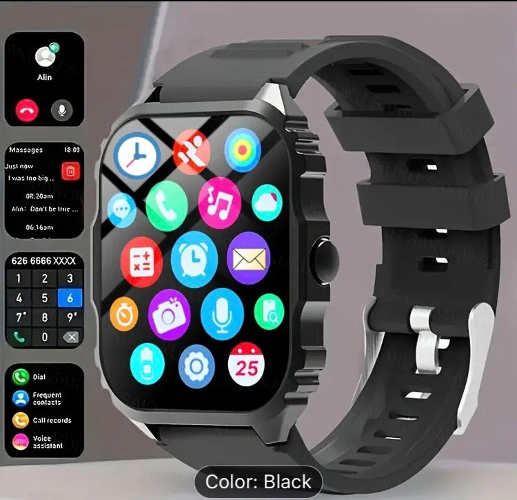 2026 Newest smart watch, wireless calling, app message & SMS vibration alert, changeable multiple dials, music control, multiple sport modes, Built-in Game, compatible with iPhone and Android, suitable for men and women