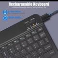 Bluetooth Keyboard Compatible With Most Tablets/iPads Black 7 Inch