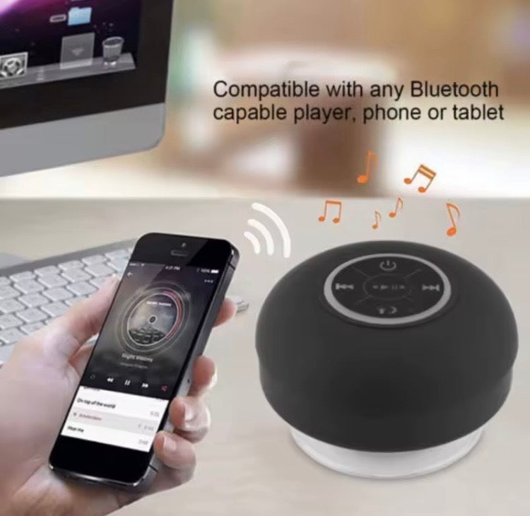 Portable Wireless Bluetooth Speaker Waterproof With Suction Compatible With All Devices Containing Functioning Bluetooth