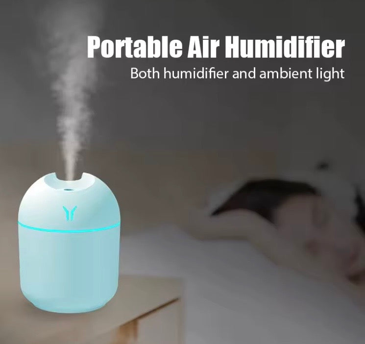 Blue 250ML Mini Aroma Oil Diffuser USB With LED Night Lamp For Home, Desk, Bedroom, Car