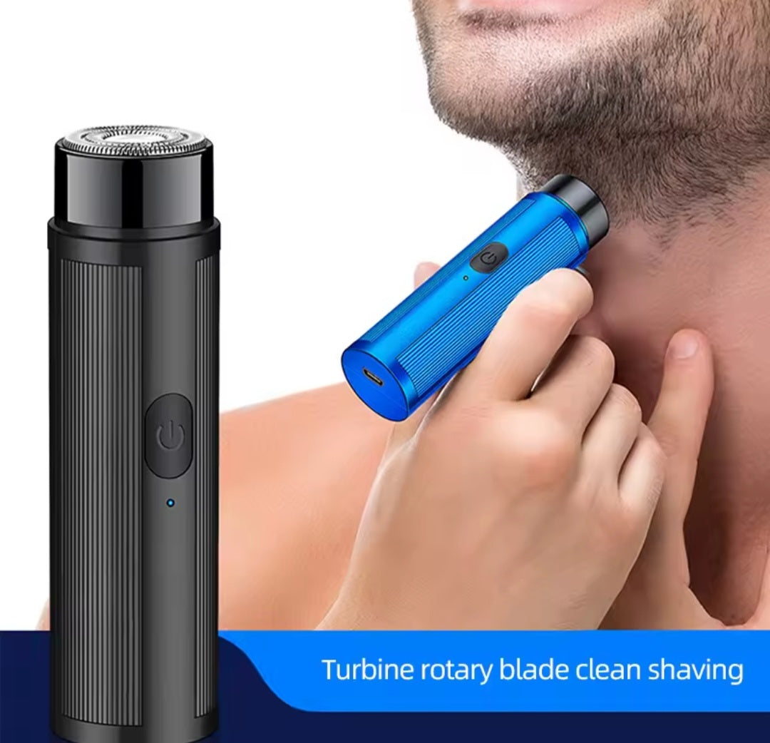 Mens Mini Blue Electric Shaver/Razor Rechargeable