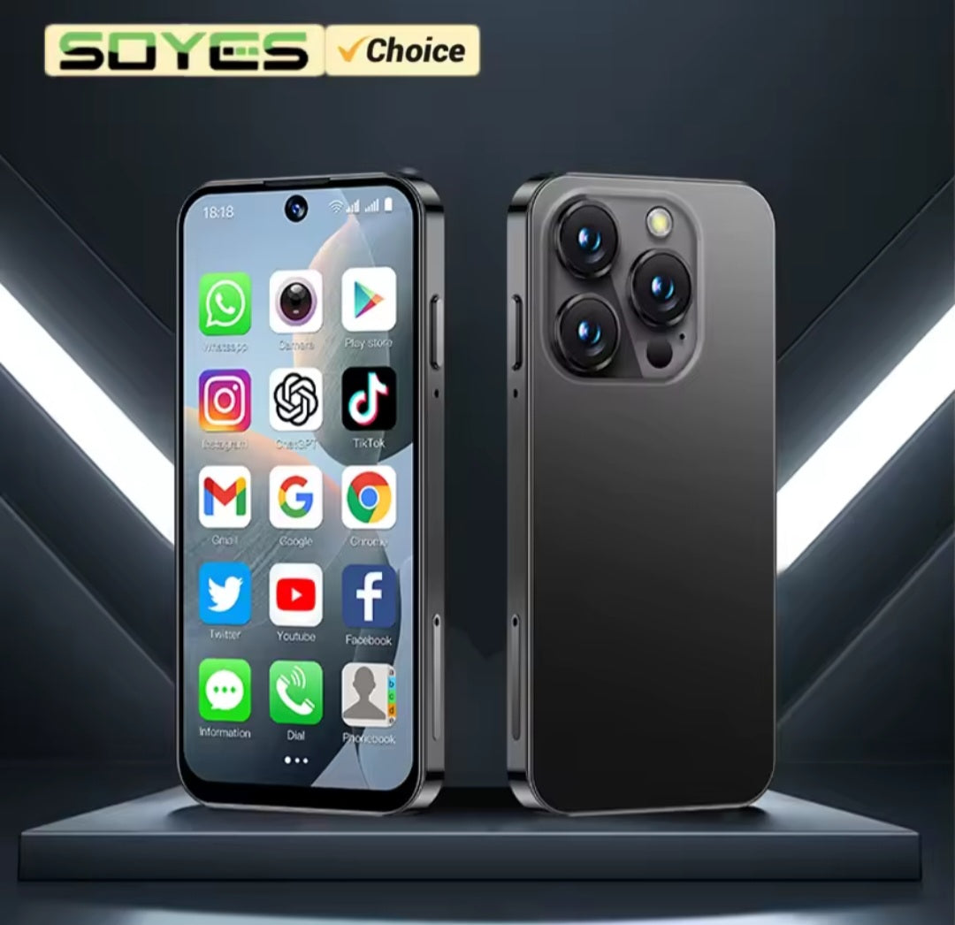 SOYES XS19 Mini Smartphone 3.88 Inch 2GB RAM 16GB ROM Android 10.0 With Facial Recognition, Black Colour