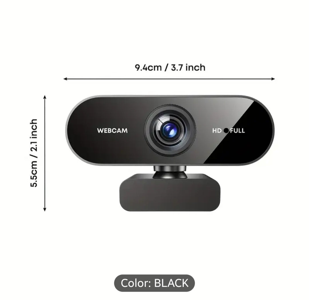 1080 FHD Webcam with Microphone for PC, Mac and Laptop - USB Computer Camera for Desktop Streaming and Gaming - High Definition Noise Reduction Beauty Web Cam for Video Calling and Meetings