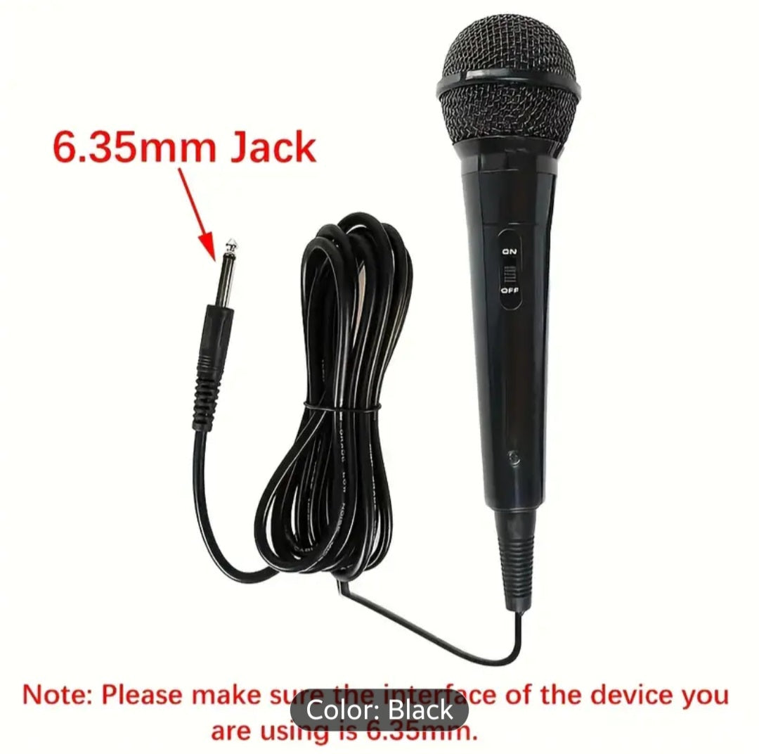 Multi-Purpose Dynamic Wired Microphone Trolley Audio Karaoke Performance Pull Box Audio Singing KTV Conference Handheld Mic 6.5Mm Plug