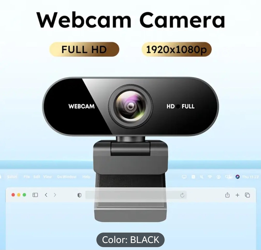 1080 FHD Webcam with Microphone for PC, Mac and Laptop - USB Computer Camera for Desktop Streaming and Gaming - High Definition Noise Reduction Beauty Web Cam for Video Calling and Meetings
