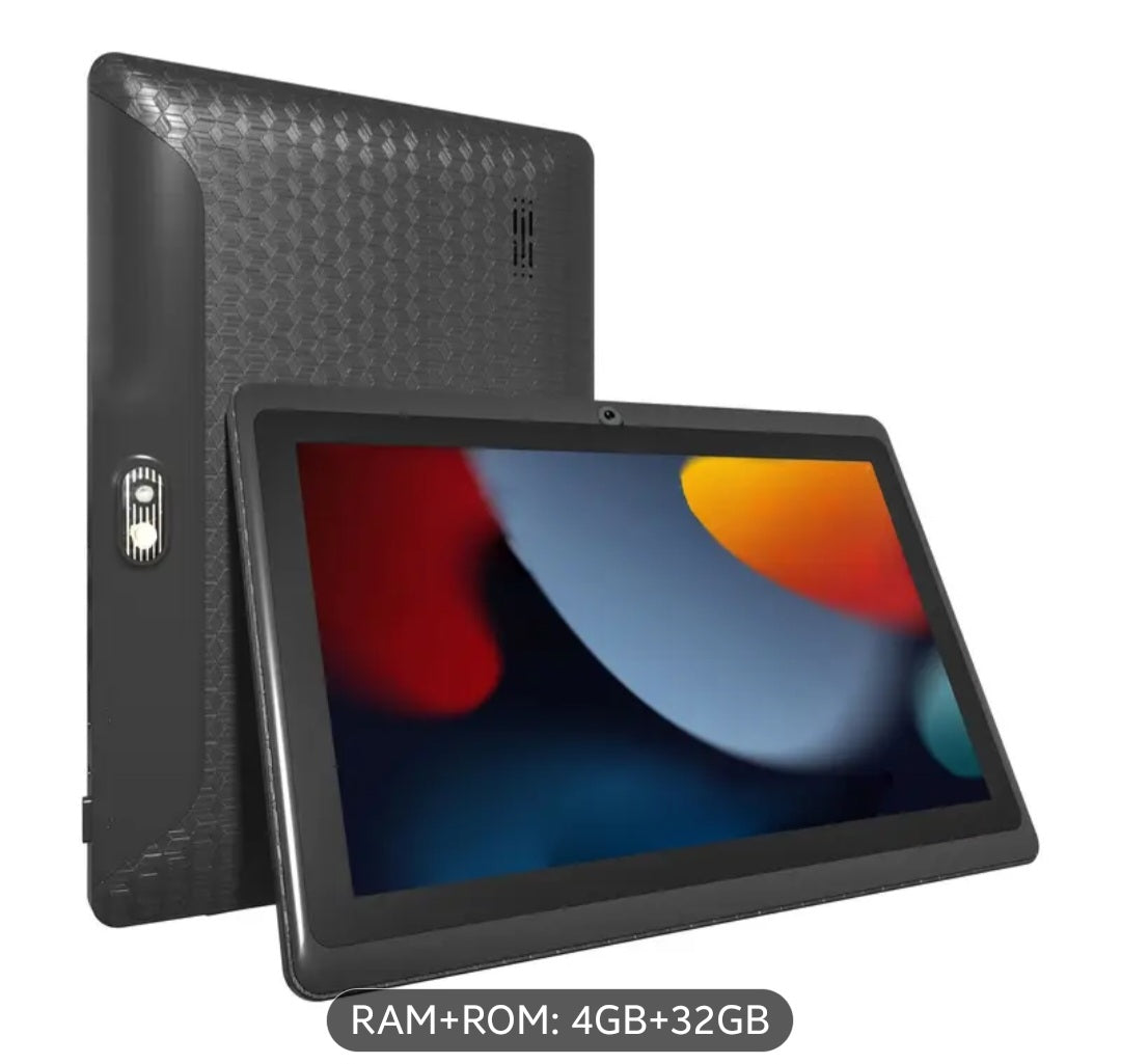 I-Atar Android 12 Tablet Compatible with Android Apps - 7-inch Tablet PC, Quad-Core Processor, 4GB RAM/32GB ROM, 4000mAh Long-Lasting Battery, Wi-Fi, Front & Rear Cameras, Lightweight for,, Seniors (Ideal Gift) - Tablet