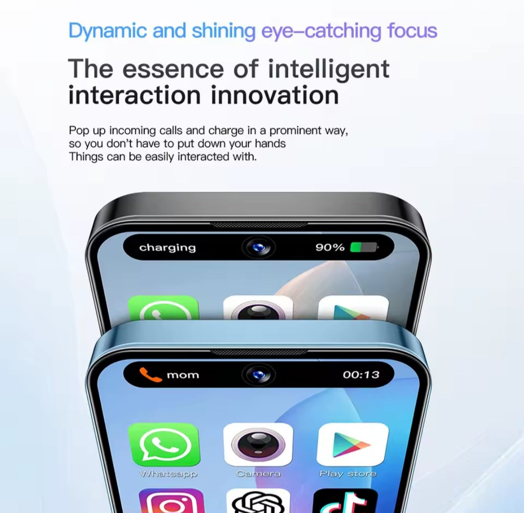 SOYES XS19 Mini Smartphone 3.88 Inch 2GB RAM 16GB ROM Android 10.0 With Facial Recognition, Black Colour