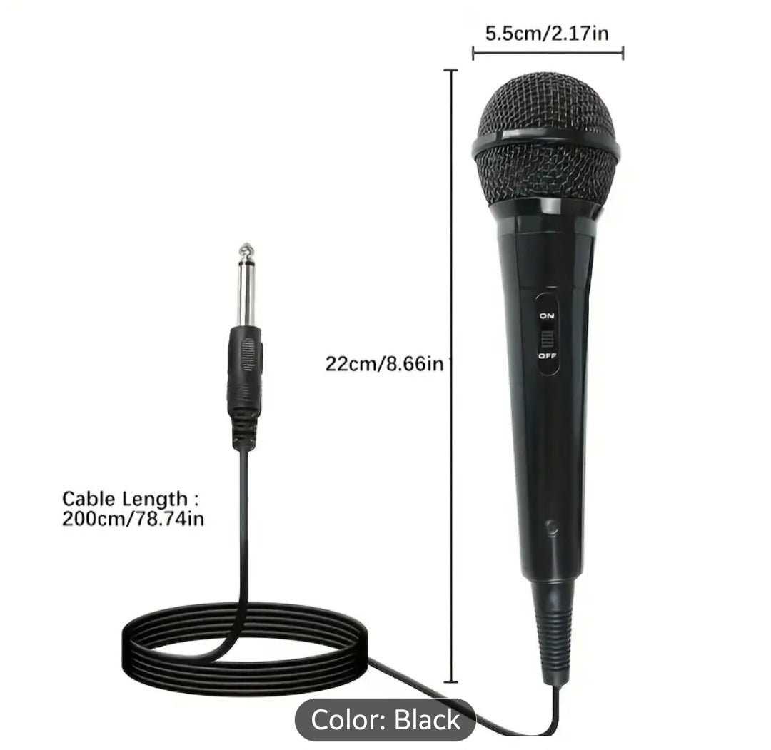 Multi-Purpose Dynamic Wired Microphone Trolley Audio Karaoke Performance Pull Box Audio Singing KTV Conference Handheld Mic 6.5Mm Plug