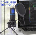 USB Microphone RGB Gaming Mic For Podcast, Recording, Studio Streaming, Compatible With Laptop, Desktop, PC